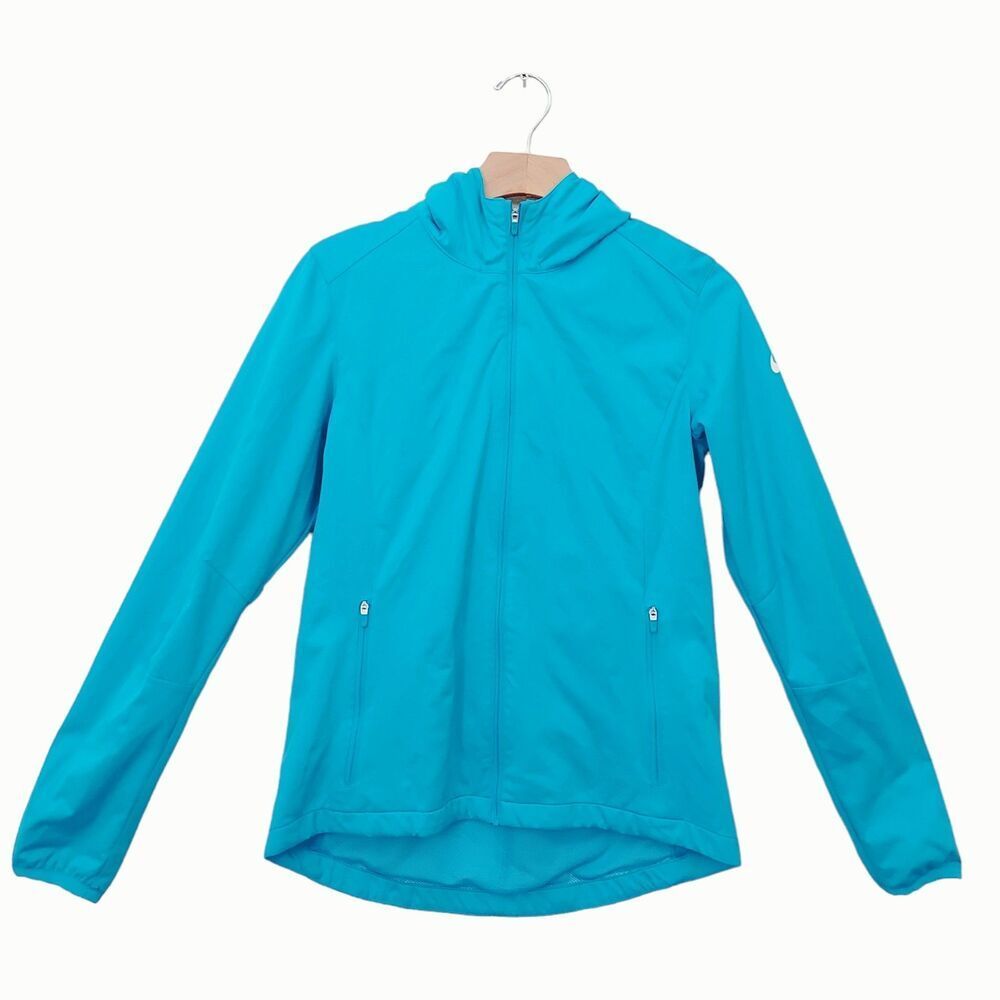 Nike Golf Outerwear Womens Small Blue Hooded Zip Up Performance Sporty